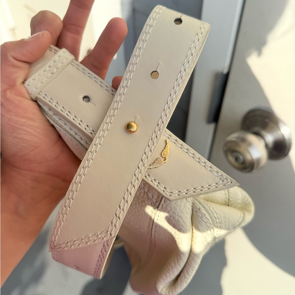 Zadig & Voltaire Cream Shoulder Bag with Gold Chain - Picture 7 of 8
